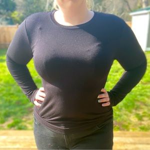 NWT Soft Black Basic Longsleeve Tee